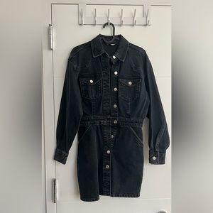 Zara long sleeve jeans dress